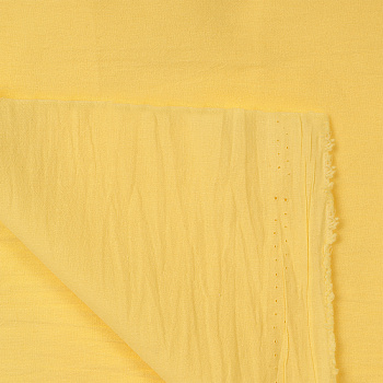 Ткань Хлопок крэш 90 г/м² 100% хлопок шир.150 см арт.TBY.Caw.12 цв.желтый уп.1м