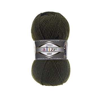 Пряжа для вязания Ализе Superlana midi (25% шерсть, 75% акрил) 5х100г/170м цв.241 зеленая черепаха