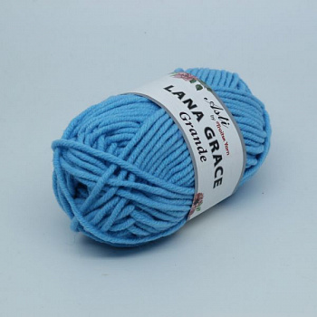 Пряжа для вязания ТРО LANA GRACE Grande (25% мериносовая шерсть, 75% акрил супер софт) 5х100г/65м цв.0300 св.голубой