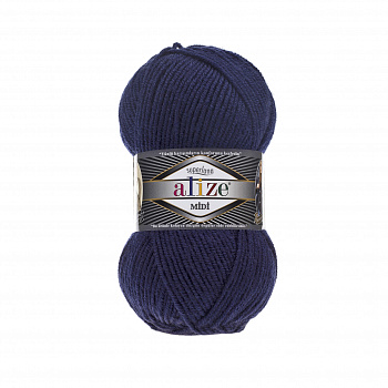 Пряжа для вязания Ализе Superlana midi (25% шерсть, 75% акрил) 5х100г/170м цв.058 т.синий
