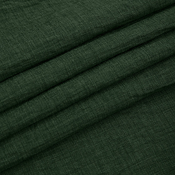 Ткань Лен Киви 175 г/м² 100% полиэстер шир.148 см арт.Р.94157.12 т.зеленый рул.35м (±5м)