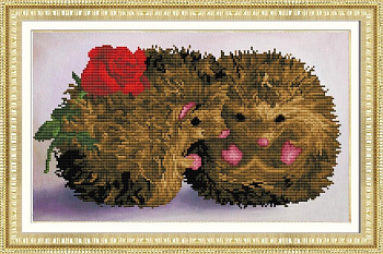 Набор Колор Кит мозаичная картина арт.КК.305005 Влюбленные ежи 30х50