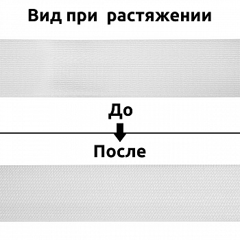 Резинка TBY вязаная Стандарт 50мм белый 3,9г в опт.упаковке 6рул*40м