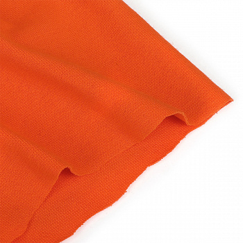 Ткань трикотаж Рибана с лайкрой 215г опененд 80-90см апельсин 16-1362 уп.3м