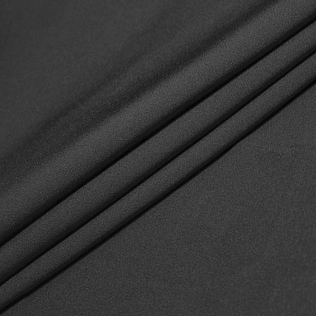 Ткань Креп Барби плот.210г/м²  95% пэ 5% эл  шир.150см, арт.МТ-210332  цв.черный рул.20-30м