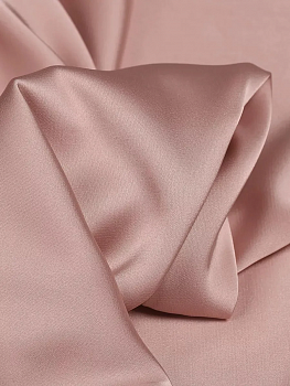 Ткань шелк Армани 90г/м² 97% ПЭ 3% Спандекс шир.150см арт.TBYArm-061 цв.61 пудра розовая рул.25м