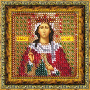 Рисунок на ткани ВЫШИВАЛЬНАЯ МОЗАИКА арт. 4058 Икона Св.Великомученица Варвара 6,5х6,5 см