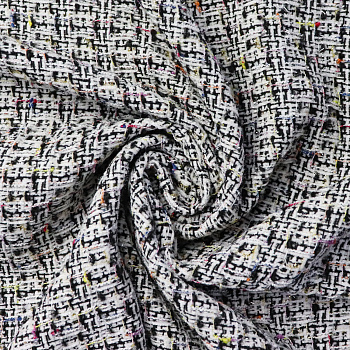Ткань Твид Шанель 380 г кв.м 100% полиэстер шир.148 см арт.Р.19216.01 цв.01 мультиколор уп.25м (±5м)