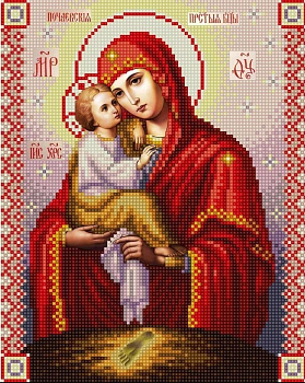 Рисунок на ткани (Бисер) КОНЁК арт. 9276 Богородица Почаевская 20х25 см