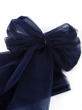 Фатин Кристалл средней жесткости блестящий арт.K.TRM шир.300см, 100% полиэстер цв. 51 К уп.5м - т. синий