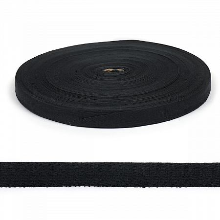 Тесьма киперная 13 мм хлопок 2,41г/м арт.12.2С-253К.13.013 цв.т.серый уп.50м