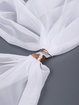 Ткань Вуаль 45 г/м² 100% полиэстер шир.300 см арт.Vei.01 цв.белый рул.120м