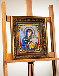 Набор для вышивания бисером КРОШЕ арт. В-171 Богородица Неувядаемый Цвет 20x24 см