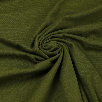 Ткань трикотаж Кулирка хлопок 145г опененд 100+100см зеленый 19-0230 уп.1м
