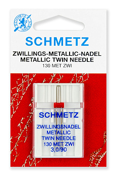 Иглы для бытовых швейных машин Schmetz для металлизированных нитей 130 MET ZWI №90/3,0, уп.1 игла
