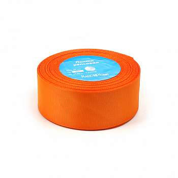 Лента репсовая 38мм в инд.упаковке цв. 668 оранжевый Magic4Hobby уп. 22,86м (±1м)