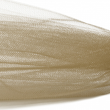 Фатин Кристалл средней жесткости блестящий арт.K.TRM шир.300см, 100% полиэстер цв. 61 К уп.50м - беж золото