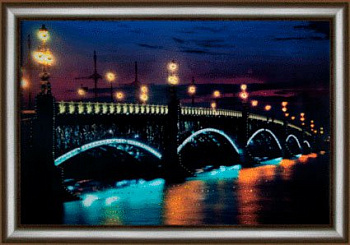 Набор ЧМ арт. КС-098 для изготовления картины со стразами Троицкий мост 42х30,3 см