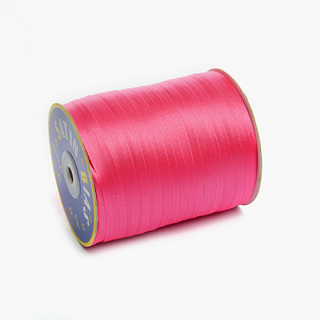 Косая бейка TBY атласная шир.15мм цв.F144 ярк.розовый уп.132 м