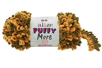 Пряжа для вязания Ализе Puffy More (100% микрополиэстер) 2х150г/11,5м цв.6277