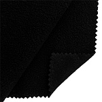 Ткань флис 2-х ст. TBY-0240-F322 240 г/м² 100% ПЭ шир.150см  цв.F322 черный уп.1м
