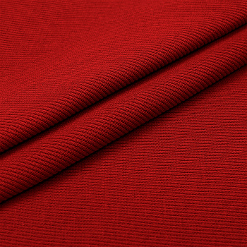 Ткань трикотаж Кашкорсе с лайкрой 350г пенье 60+60см красный 18-1550 уп.3м