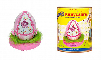 Набор для творчества кинусайга арт. ВМ.ЯЦК02 3D Декоративное яйцо 10х7 см