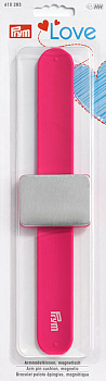 610283 PRYM Prym Love - Игольница на руку, магнитная (браслет 240х29мм, магнит 40х55мм), силикон/сталь, ярко-розовый