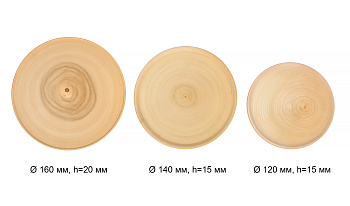 Тарелка деревянная липа d120мм, h15мм Magic 4 Hobby уп.6шт