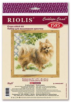 Набор для вышивания РИОЛИС арт.1585 Малый шпиц 25х25 см