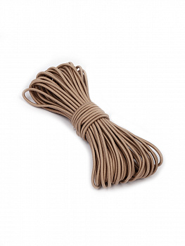 Резинка-шнур 3мм шляпная круглая TBY цв. F308 бежевый рул.10м (±0,5м)