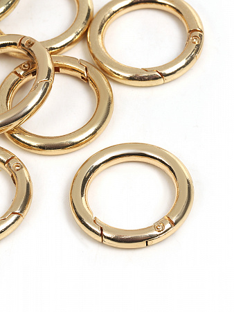 Карабин металл TBY.107912 Ø30мм (внутр. 20мм) цв.золото уп.10шт