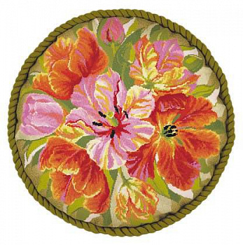 Набор для вышивания РИОЛИС арт.1500 Подушка Тюльпаны 45х45 см