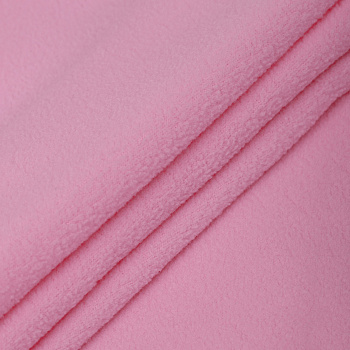 Ткань флис 2-х ст. TBY-0059-134.27 190 г/м² 100% ПЭ шир.150см  цв.F134 розовый рул.24кг