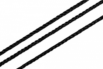 Шнур для мокасин, 1с-16, 1.5мм, цв. черный уп.200м