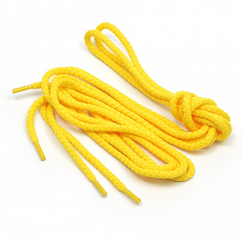 Шнурки круглые 4,1 мм 09с2045 длина 120 см, компл.2шт, цв.желтый