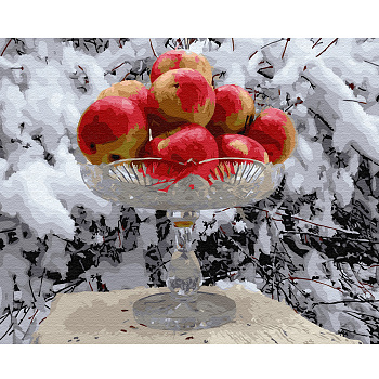 Картины по номерам Molly арт.KH0641 Яблоки на снегу (27 цветов) 40х50 см