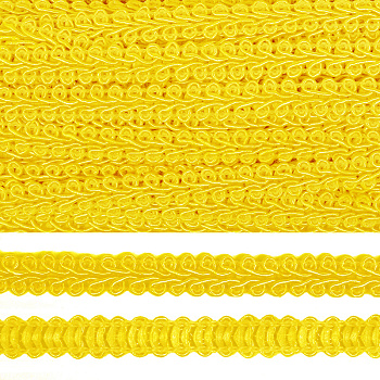 Тесьма TBY Шанель плетеная шир.8мм 0384-0016 цв.F110 (143) желтый уп.18,28м