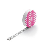282714 PRYM Prym Love - Рулетка с сантиметровой шкалой 150см, поливолокнистая ткань/металл, белый/ярко-розовый