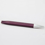47507 Knit Pro Спицы съемные для вязания Zing 6мм для длины тросика 28-126см, алюминий, фиолетовый бархат 2шт