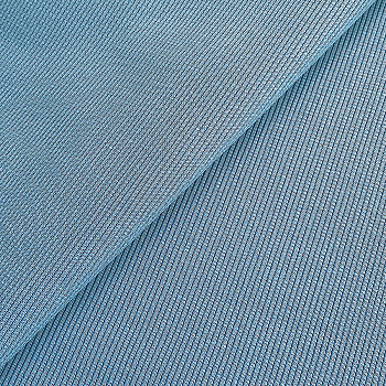 Ткань трикотаж Кашкорсе с лайкрой 400г пенье 60+60см голубой 18-4039 уп.15м