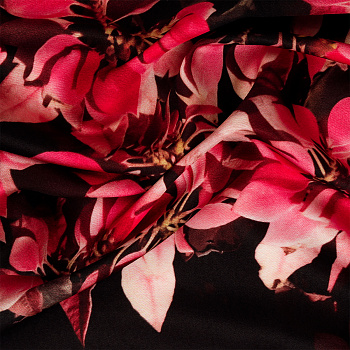 Ткань шелк Армани креп 90 г/м² 97% полиэстер, 3% лайкра шир.148 см арт.T.0401.4 цв.04 розовый рул.25м