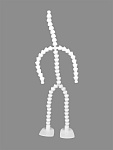Скелет для игрушки 35 см, со ступнями ног 10звеньев - 11 см, ноги 12 звеньев - 13 см