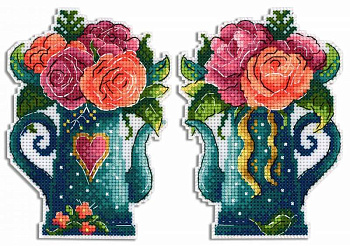 Набор для вышивания ЖАР-ПТИЦА арт.Р-575 Цветы любви 9х13 см