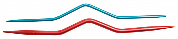 45501 Knit Pro Спицы вспомогательные для кос 2,5мм, 4мм, алюминий, красный/синий, 2шт