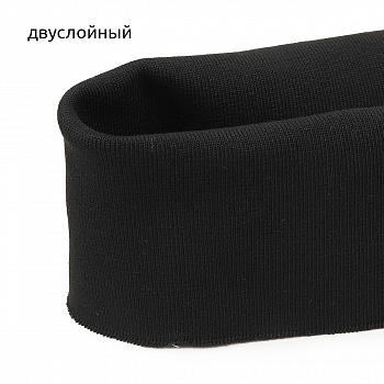 Подвяз трикотажный полиэстер арт.TBY.73092 цв.черный,  14х100см уп.5шт