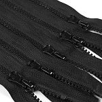 Молния MaxZipper трактор №5 2 замка усил.зв., 75см, цв.F322 черный уп.50шт А