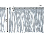 Бахрома отделочная TBY 15 см цв.серебро уп.4,5м