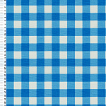 Ткань лен Клетка 10432 140г/м², 30% лен + 70% хлопок, шир.150см, цв.02 голубой рул.42м