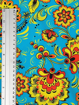 Ткань Габардин 150 г/м² 100% полиэстер шир.150 см арт.TBY.4000.19 цв.голубой рул.25м